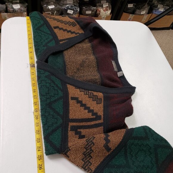 Vintage JT Beckett Mens Aztec Cardigan Size L Southwestern Grandpacore Fall - Picture 6 of 9
